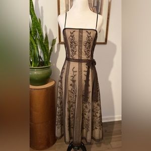 BCBGMaxazaria Embroidered Tulle party dress.